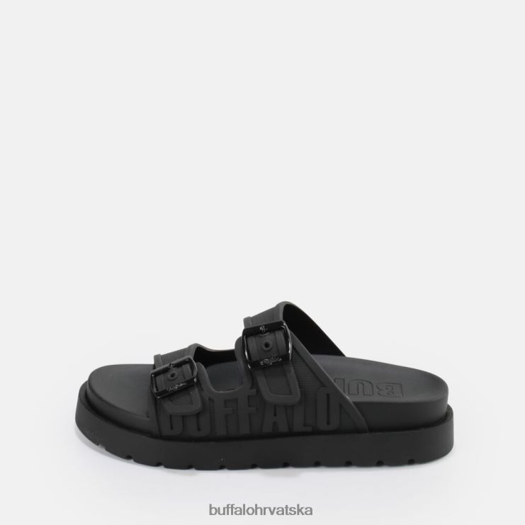 crno Buffalo eve sol sandale s platformom veganske |slajdova TDD6T248
